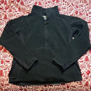 Columbia Titanium Black/Dark Gray Fleece Quarter-Zip Pullover size Small